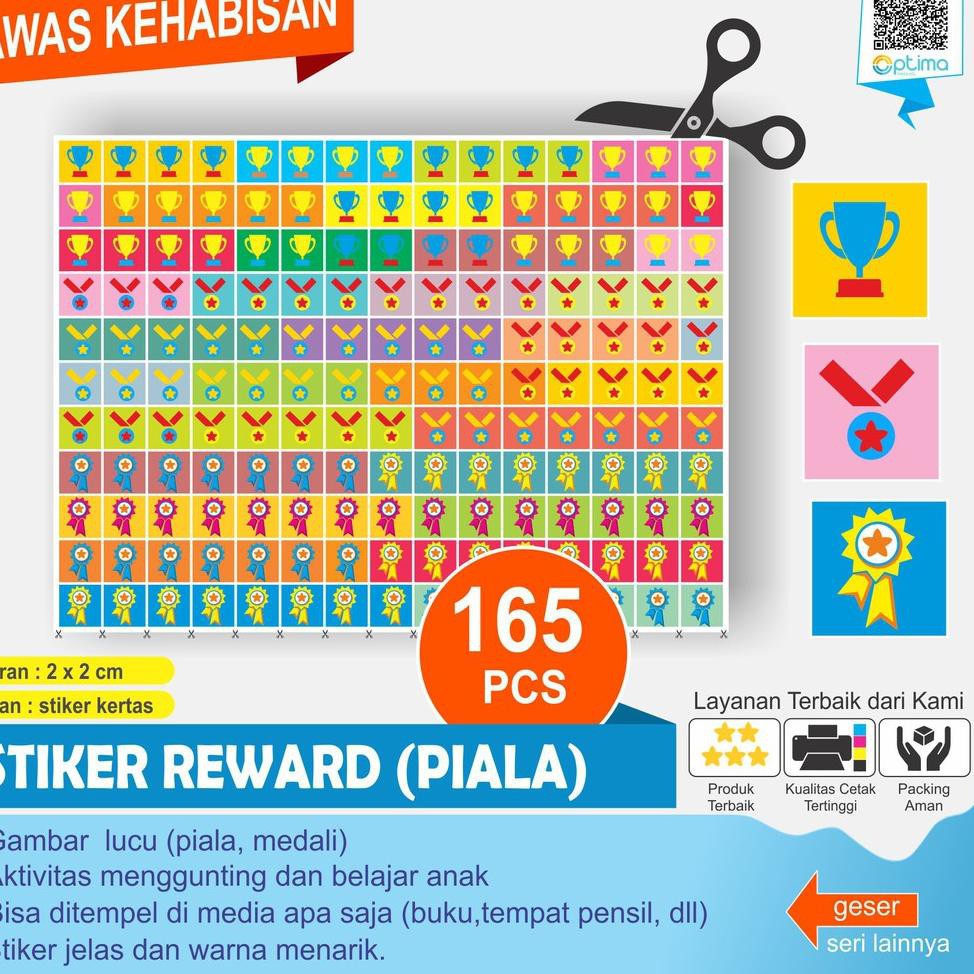 

[Original] STIKER REWARD HADIAH BELAJAR (BINTANG, JEMPOL, KUE, PIALA) ISI BANYAK