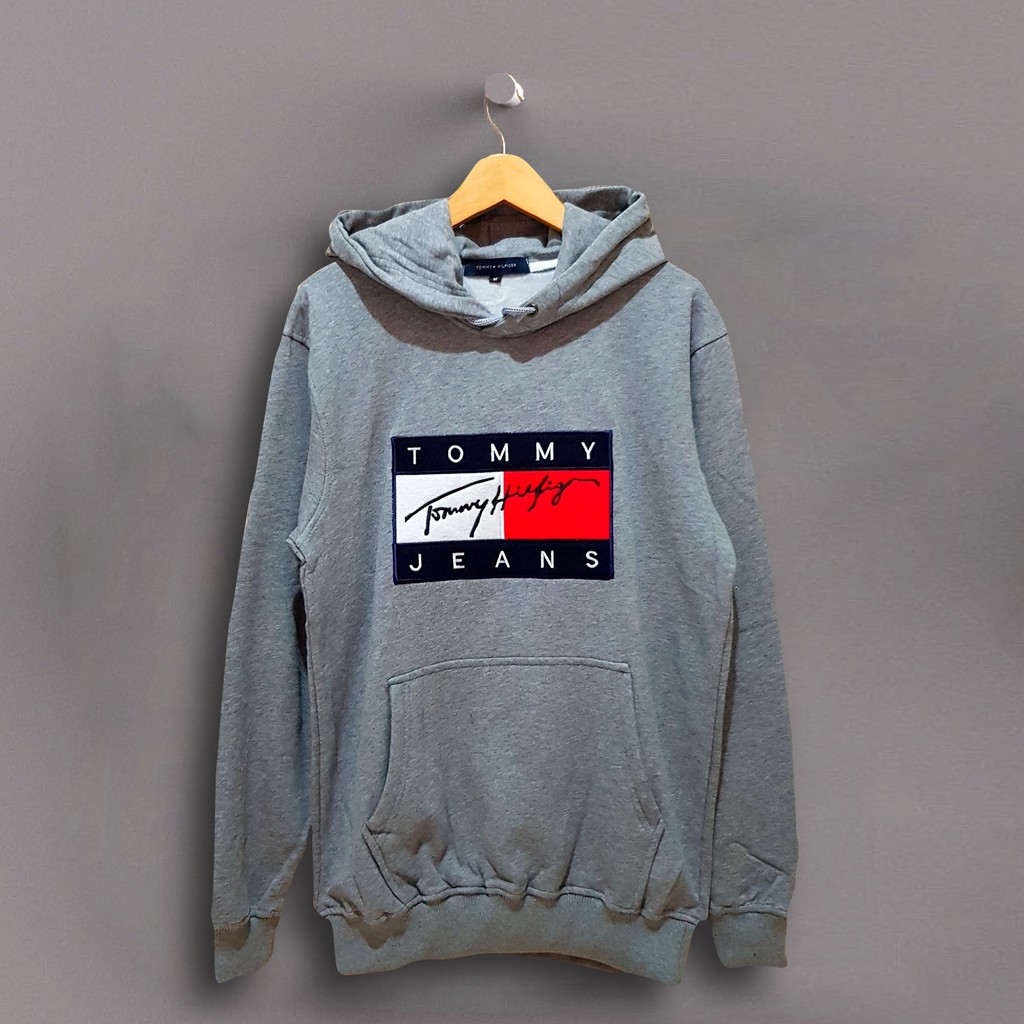 tommy jeans cropped logo hoodie