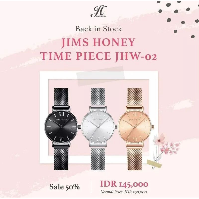 JAM TANGAN WANITA EXCLUSIVE MEWAH JIMS HONEY JHW 02 JHW 2 JHW02 JHW2 JAM TANGAN WANITA STAINLESS KECIL CANTIK KADO ULTAH ANNIVERSARY PACAR ISTRI CEWEK PEREMPUAN UNIK ELEGANT CANTIK MURAH FEMINIM DISKON SALE