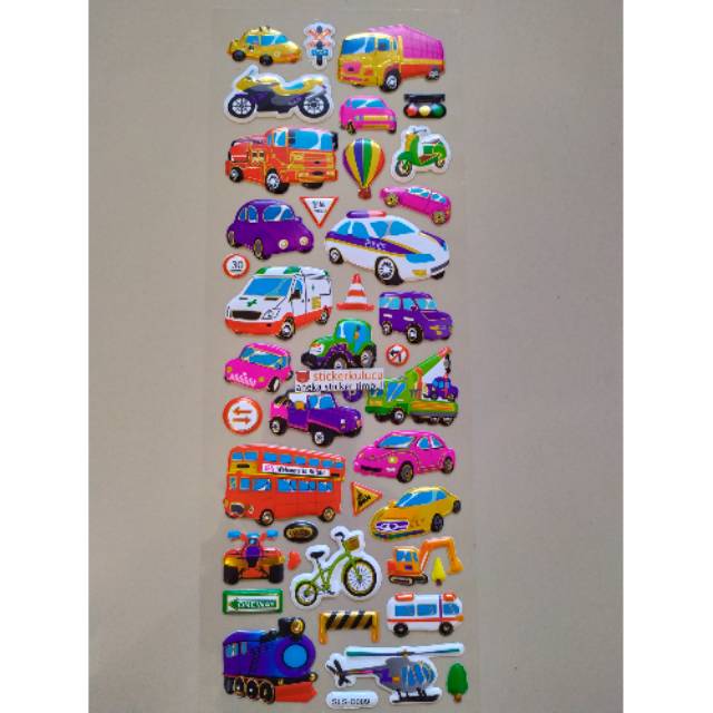 

Stiker anak timbul KENDARAAN 12x34cm