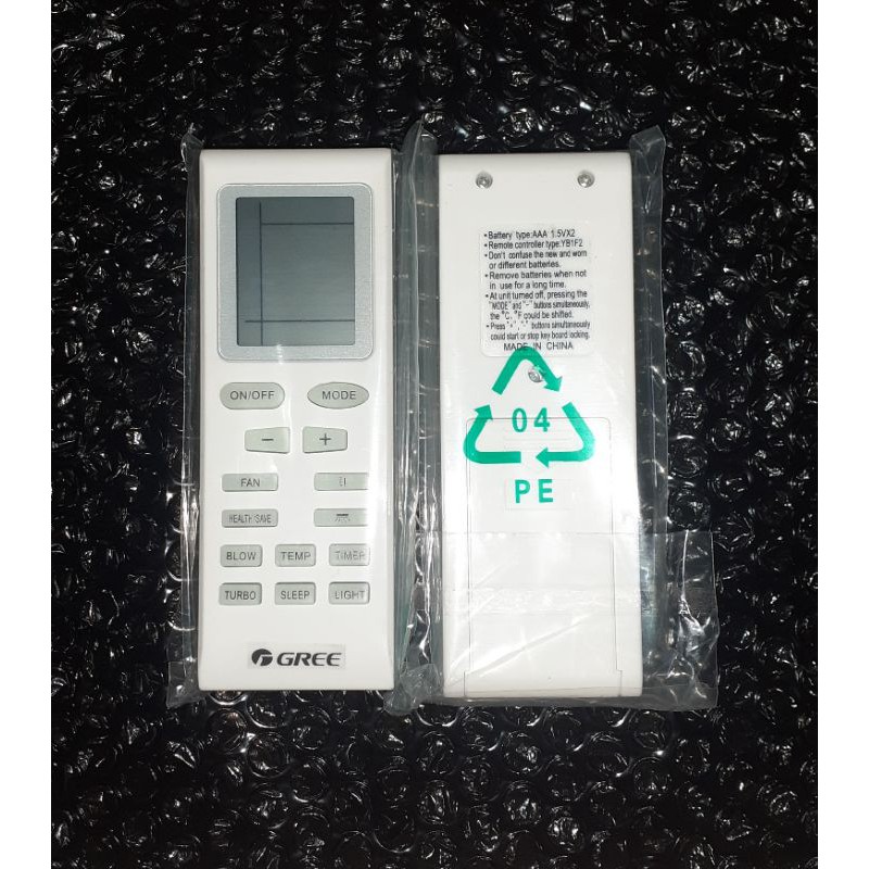 Remote ac split GREE standar type remote YB1F2