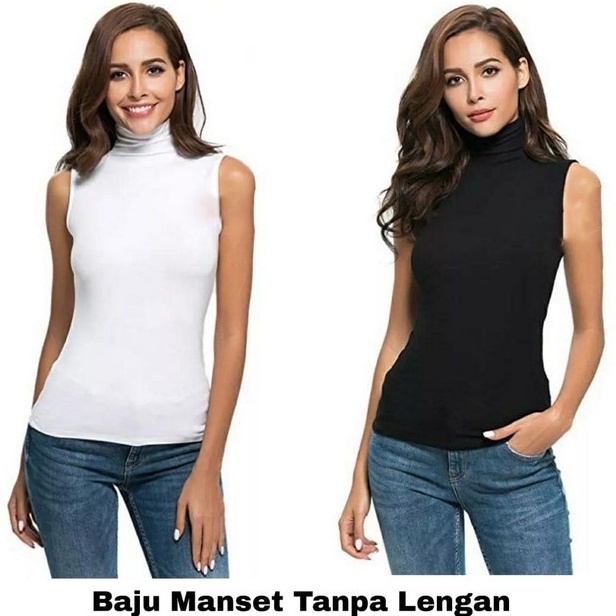 Turtle Neck Tanktop Rajut / Tank top kerah tinggi rajut wanita