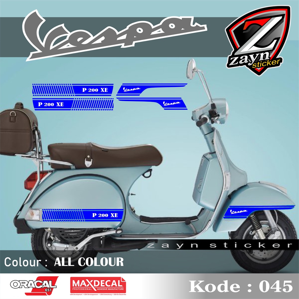 TERMURAH, LIST STIKER STRIPING CUTTING STICKER VESPA PX PS EXEL 2T, 045