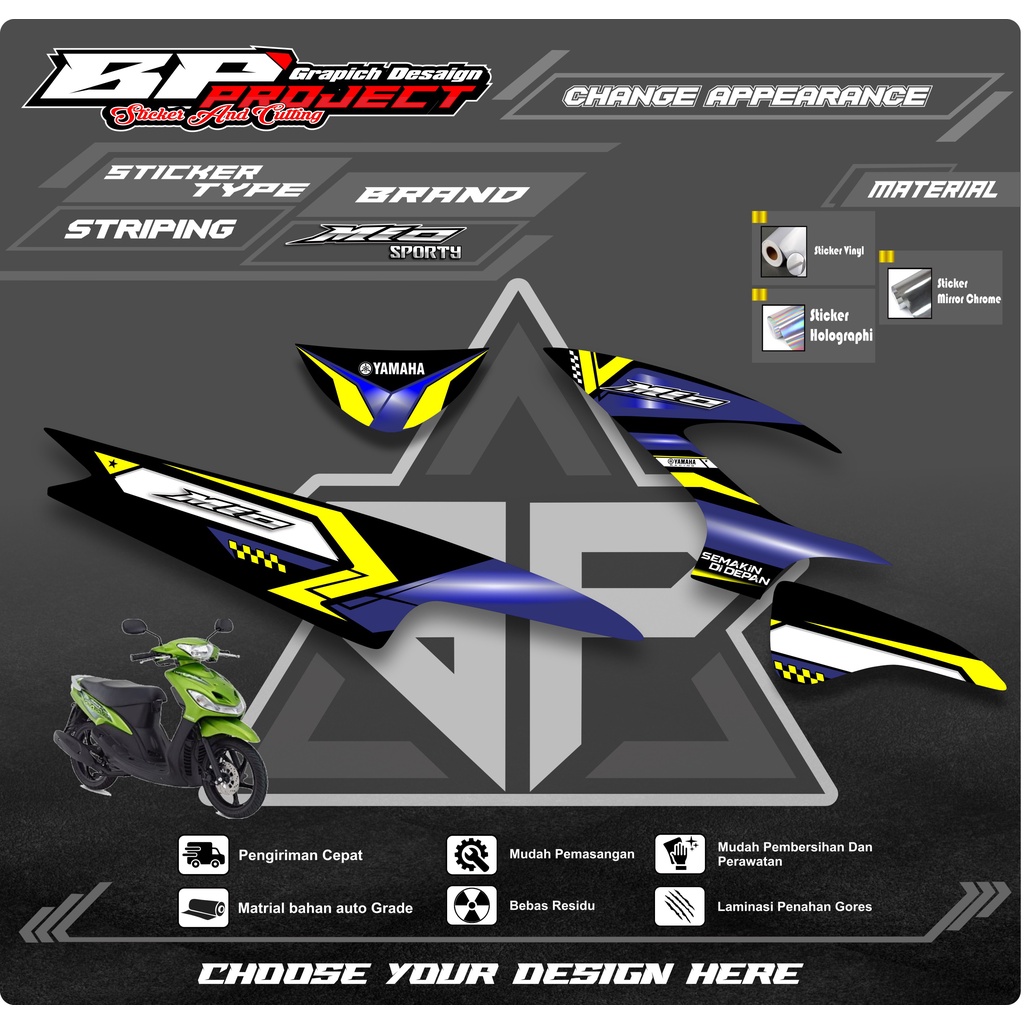 Striping MIO SPORTY /SMILE-Striping List variasi motor MIO SPORTY 2008 2009 2010 2012 2013 DESAIN LI