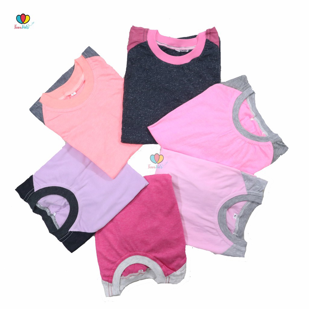 Kaos Reglan POLOS 8-10 Tahun Lengan Atasan Tanggung Panjang Baju Anak SD Laki Perempuan Raglan