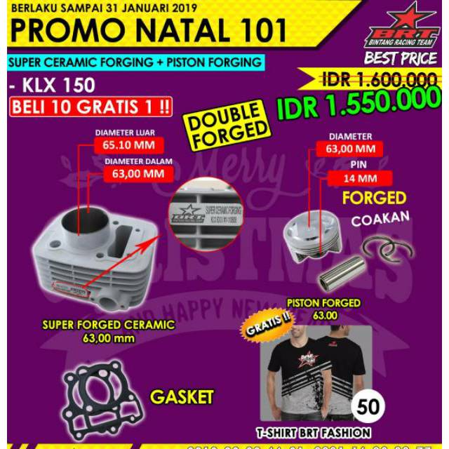 Super Ceramic Forging + Piston Forging KLX 150