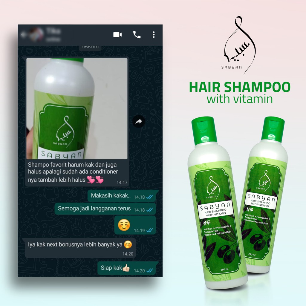 [BPOM] Shampoo sabyan original / shampo rambut plus vitamin SABYAN
