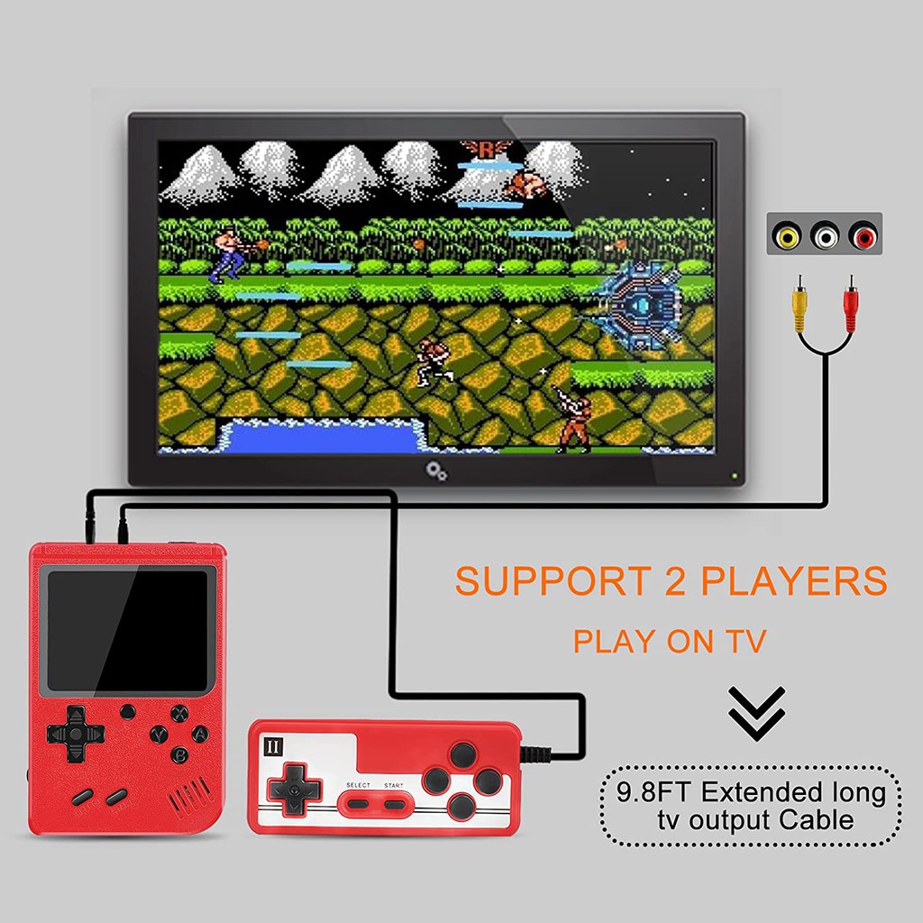 Gameboy Retro FC 400 Classical Games Portable LCD Screen Support for TV & 2 Players Gifts for Kid-6