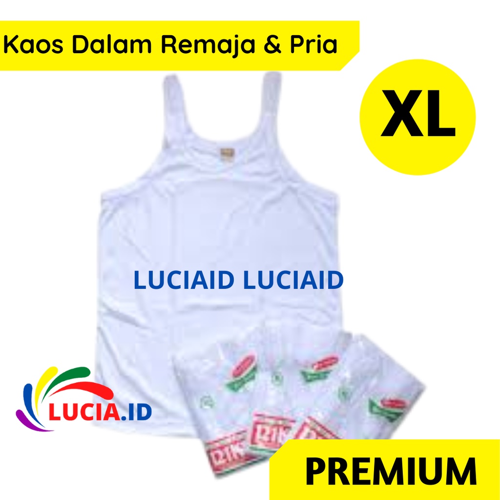 Kaos Dalam Remaja & Pria Riki Size XL JUMBO BIG Singlet Kutung Cowok Dewasa