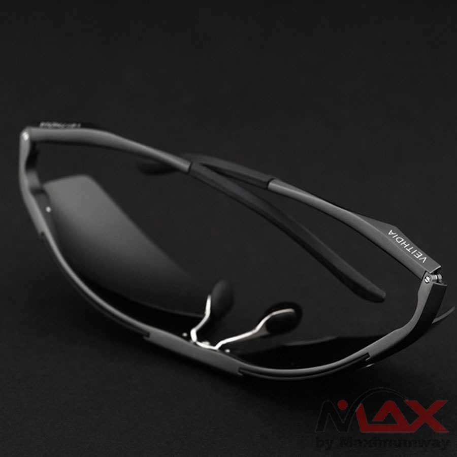 Veithdia Ori Kacamata Hitam Pria UV Lensa Polarized Frame Magnesium Alloy UV400 Kacamata keren Kaca Mata pantai
