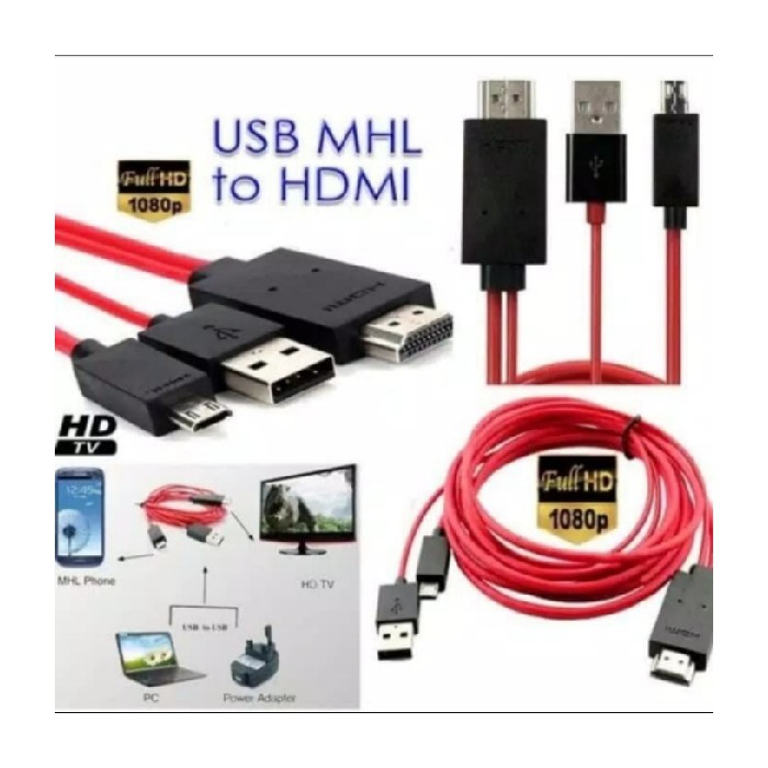 Dijual kabel MHL converter micro USB to HDMI kabel for hp android ke TV HDMI - MHL MICRO USB Murah