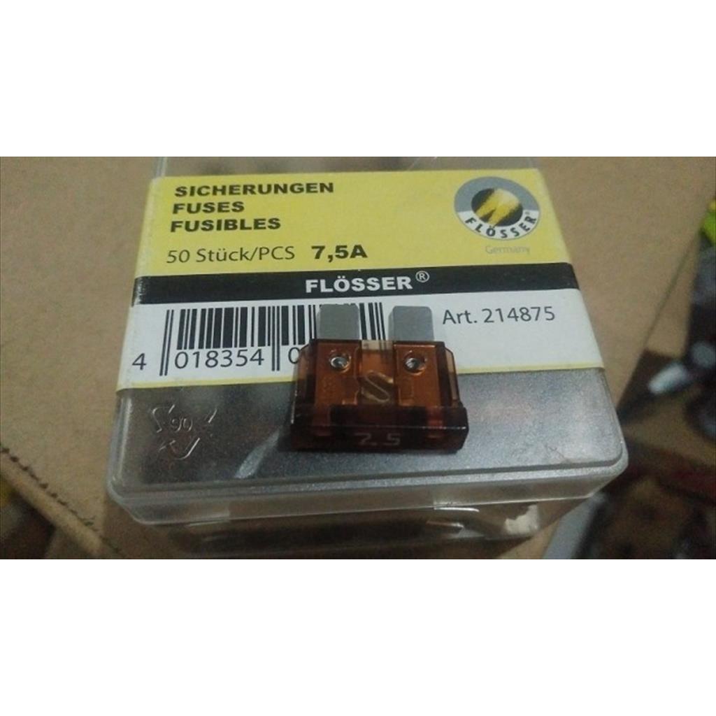 Sekring Sekering Tancap Besar DX Fuse Mobil Truk 7.5A Flosser Germany
