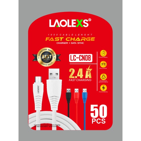 Kabel Data LC CN08 / Fast Charging 2.4A  (Garansi Resmi 12 Bulan) LAOLEXS