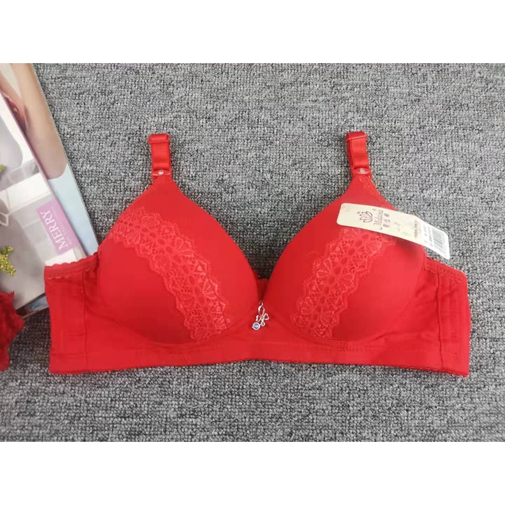 BRA / BH WANITA 135 TANPA KAWAT SIZE 34-40 KAIT 3 WARNA MERAH PAKAIAN DALAM WANITA IMPORT