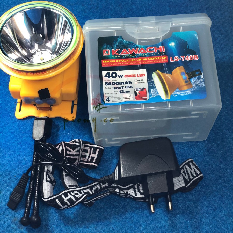 Senter Kepala Selam 40 Watt / Senter Kepala Selam Kawachi LS-740B