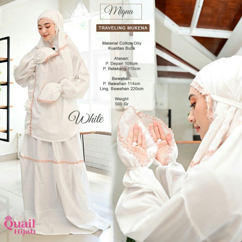 MUKENA TRAVELLING MIQNA MUKENAH by QUAIL HIJAB