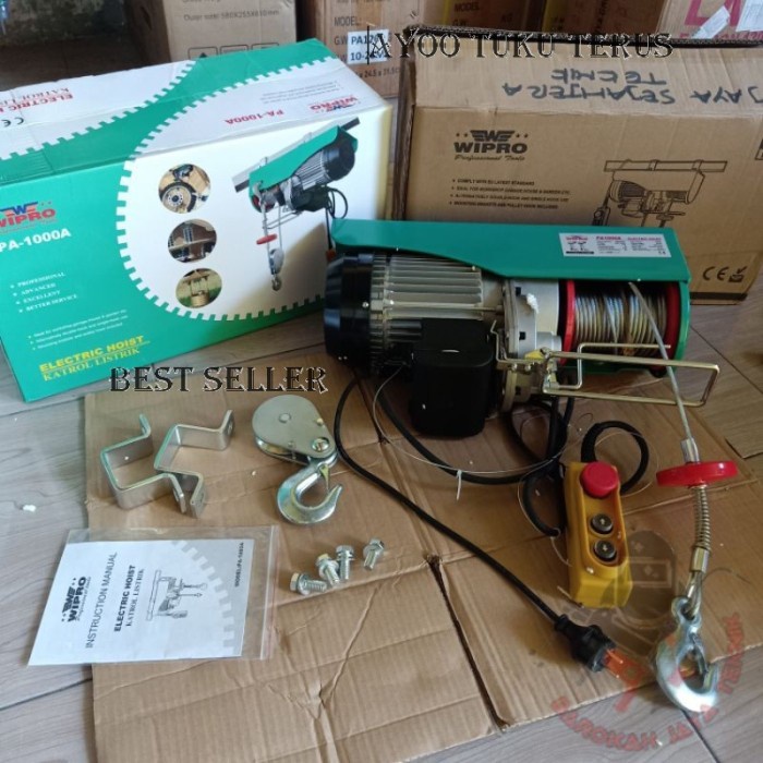 READY *ATT* Electric elektrik chain hoist katrol listrik 1000 kg Wipro