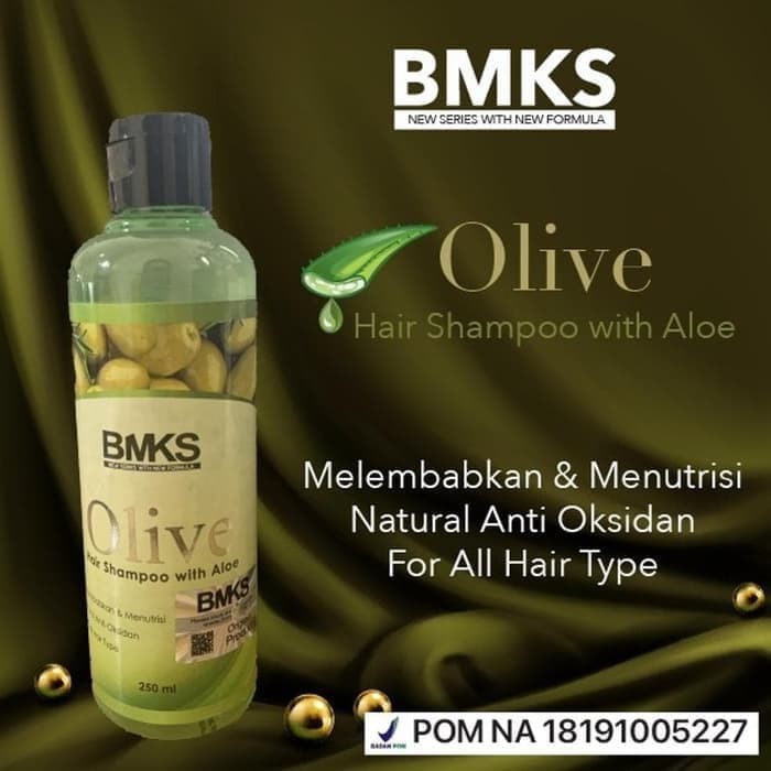 BMKS OLIVE SHAMPOO ALOEVERA - OLIVE SHAMPOO BMKS BPOM ORI