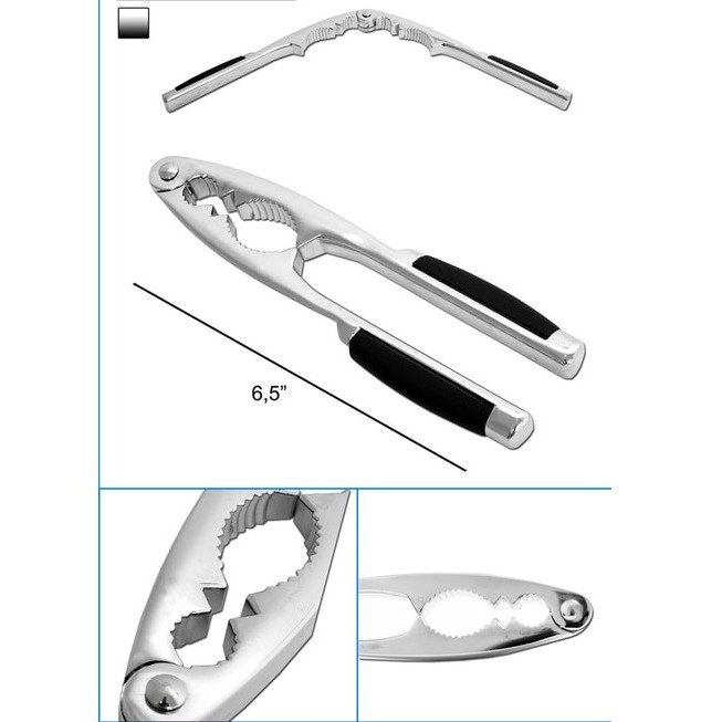 Pemecah Kepiting + Sendok / Alat Pemecah Kenari Cangkang Kepiting Crab Cracker Jepit