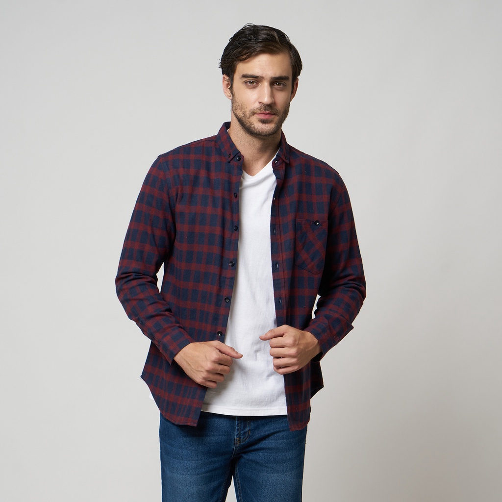 RAFTEL 180 Kemeja flanel pria lengan panjang kemeja flanel casual distro premium quality
