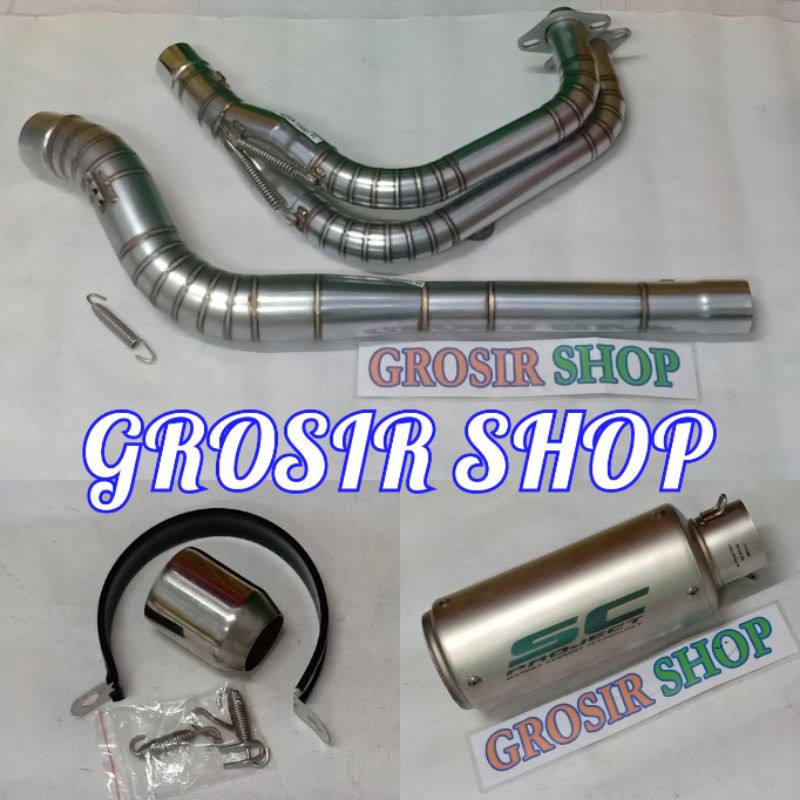 KNALPOT SC PROJECT NINJA 250 FI OLD Z250 - SC PROJECT IMPORT NINJA 250 FI OLD Z250 FULL SYSTEM