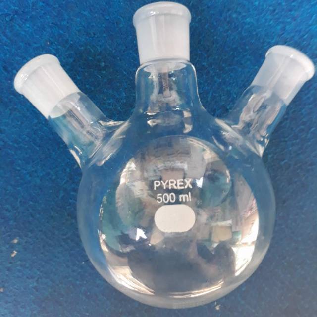 Labu leher 3 500ml pyrex/ boiling flask 500ml three neck