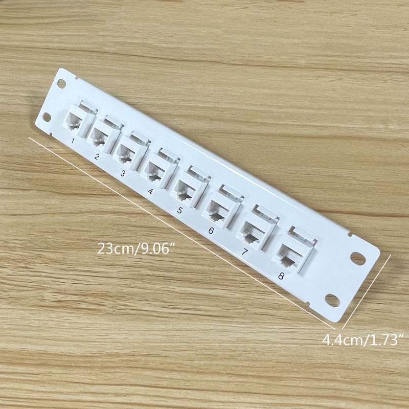 Vivi 8Port Panel Patch CAT6 Lurus Tembus RJ45 Adaptor Kabel Keystone Jack