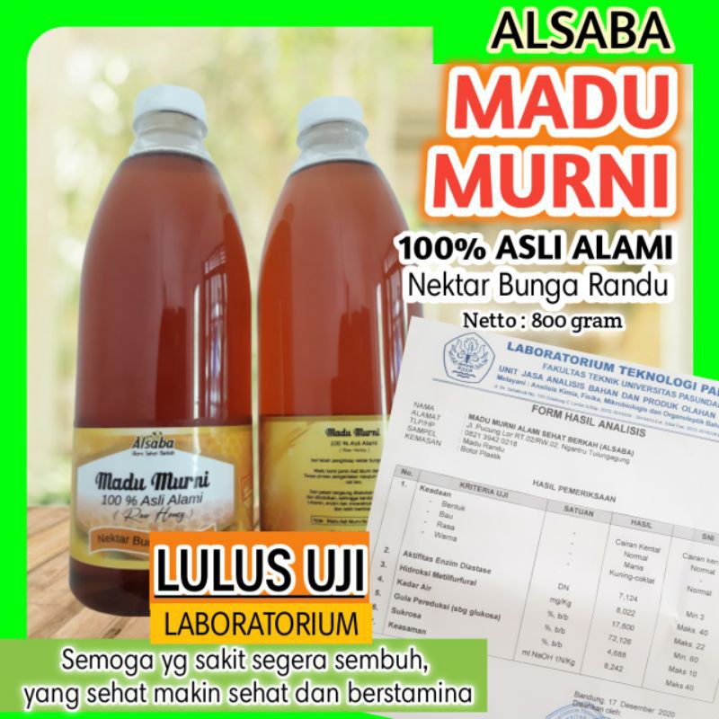 

(ASLI MURNI) Madu Murni 100% Asli Alami Nektar bunga Randu (Raw Honey)
