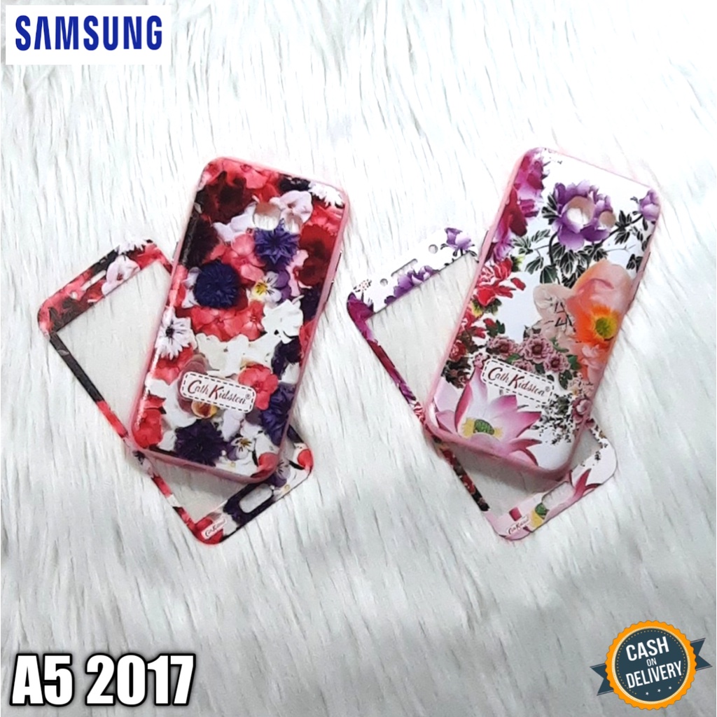 Case Hp Samsung A5 2017 Softcase 360 Motif CK + Tempered Glass