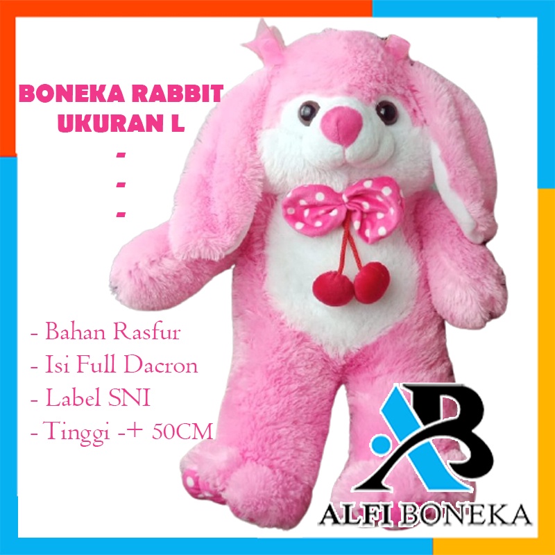 [ BISA BAYAR DI TEMPAT ] Boneka Kelinci Telinga Panjang - Boneka Rabbit Lucu Ukuran 50 Cm Cocok Buat Kado Pacar Atau Untuk Hadiah Anak Karena Ukuranya Yang Besar