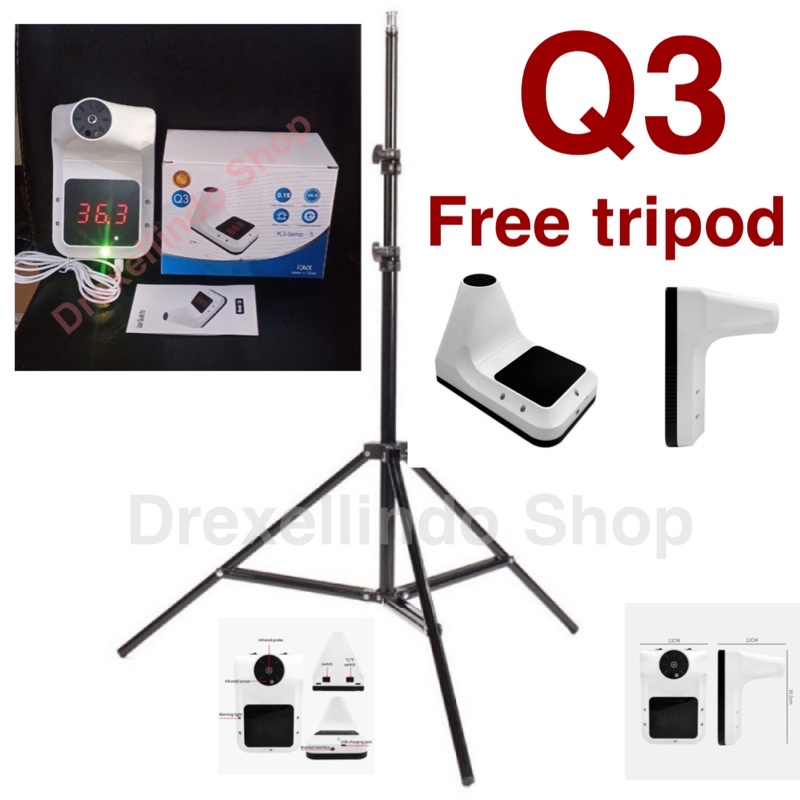 Thermometer Infrared Q3 lengkap tripod