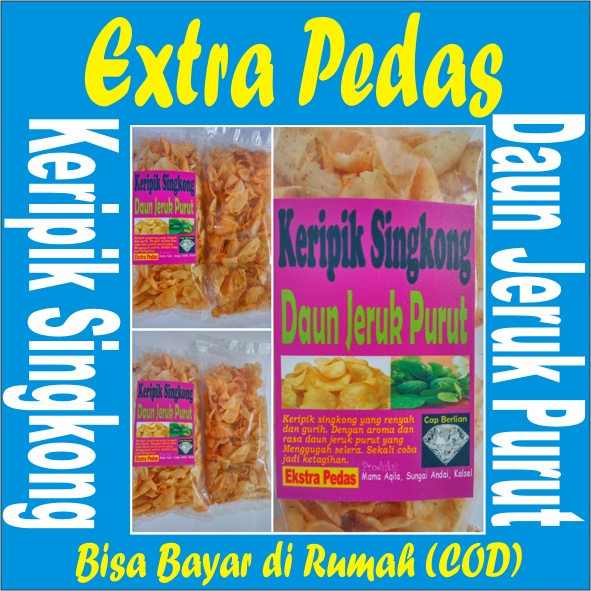 

Keripik Singkong Daun Jeruk Purut Rasa Extra Pedas | Snack Cemilan Murah Banjarmasin