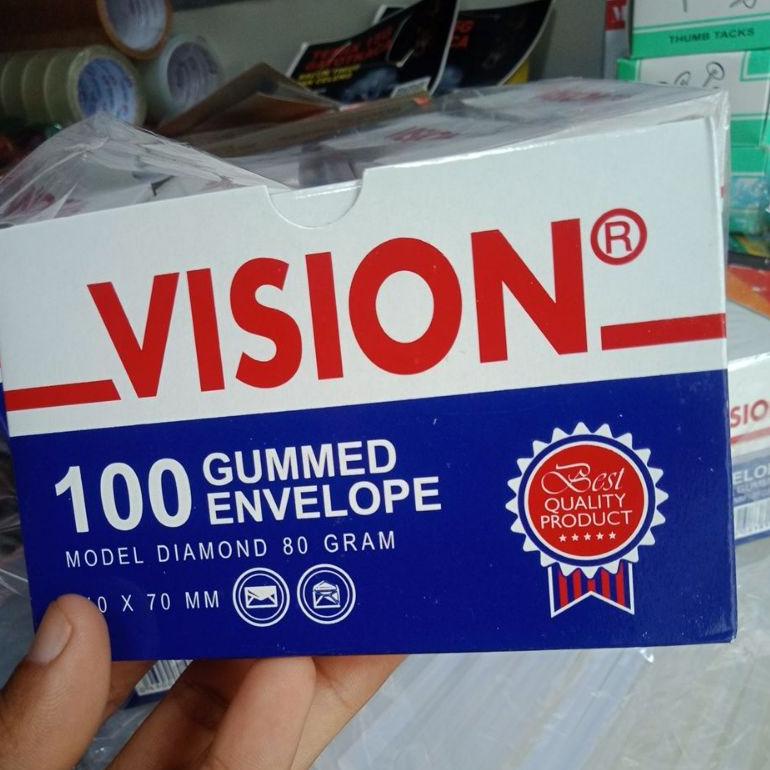 

(Q2T3) amplop vision 100lembar 110x70mm //Produk@ada