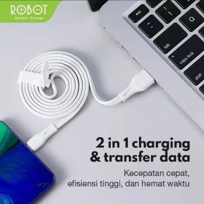 ROBOT CABLE DATA QUICK CHARGING 100CM KABEL DATA MICRO - RDM  /TYPE C - RDC / IPHONE - RDL