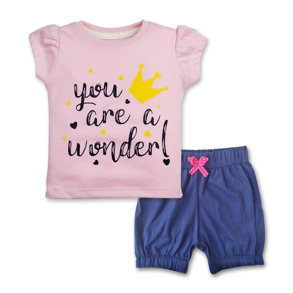 Bearhug Setelan Bayi Perempuan XUD7/XHD6 Celana Navy 6M-18M-2