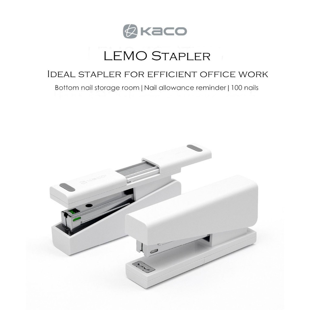 KACO LEMO Stapler - Penjepit Kertas Kuat - Kapasitas Isi 100 Staples