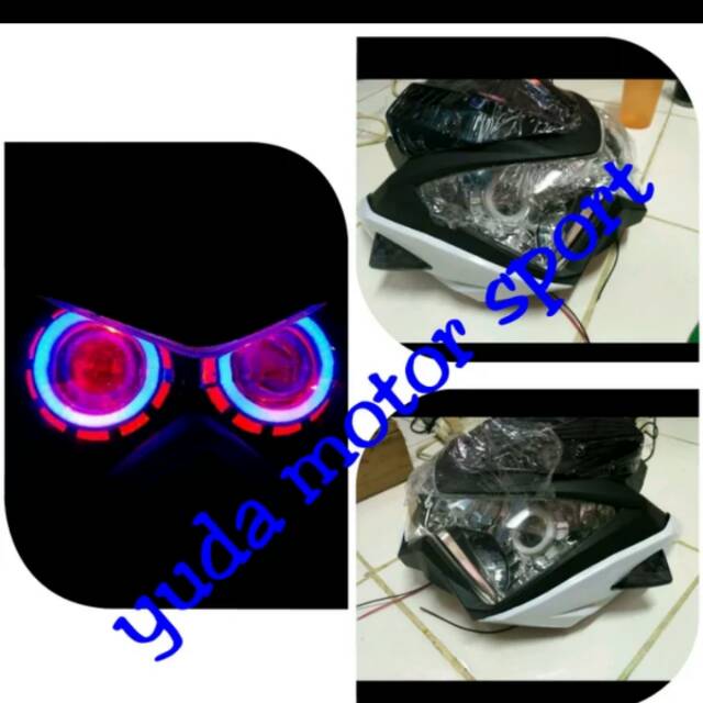 Reflektor lampu depan ninja Z250 proji Vixion new Vixion lama CB150R Verza Byson xabre Megapro