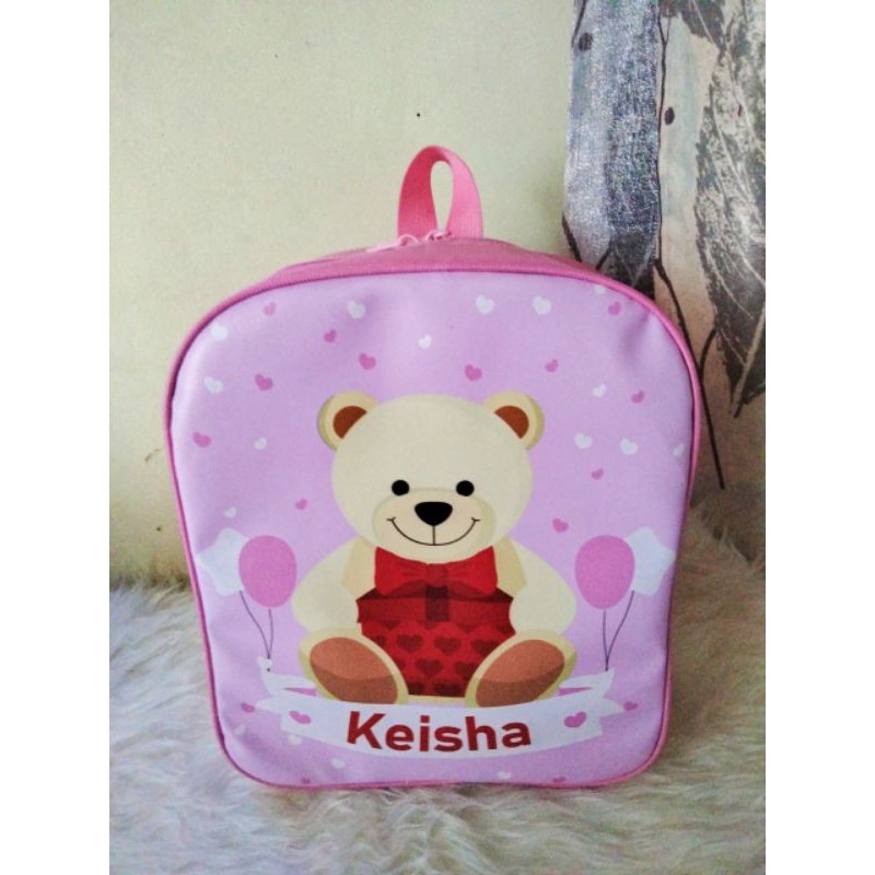 

Tas ultah tas souvenir goodie bag ultah tas ransel costum bahan awet dan tebal