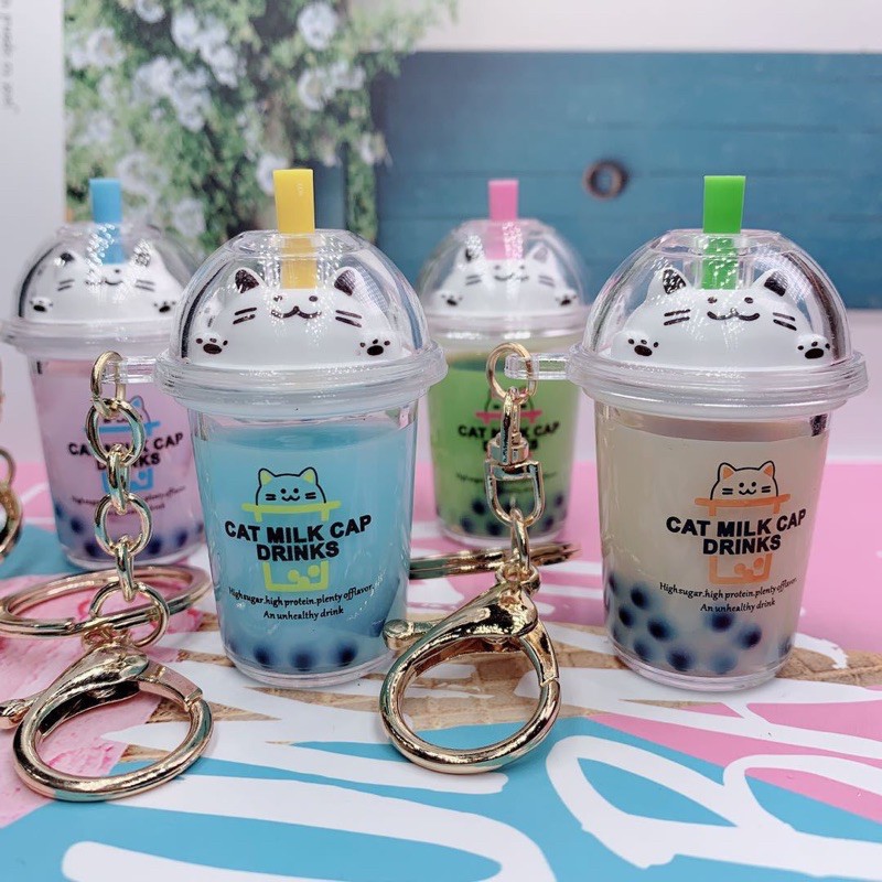 BOBA KEYCHAIN / GANTUNGAN KUNCI MILK TEA PEARL / GANTUNGAN LUCU /UNIK-2