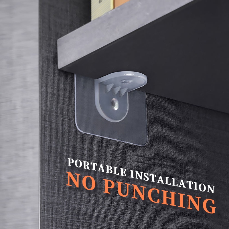 Self-adhesive Wall Hanging Hook Free Punch Sticker Transparan Hiasan Dinding Rumah Tangga Hook-Won