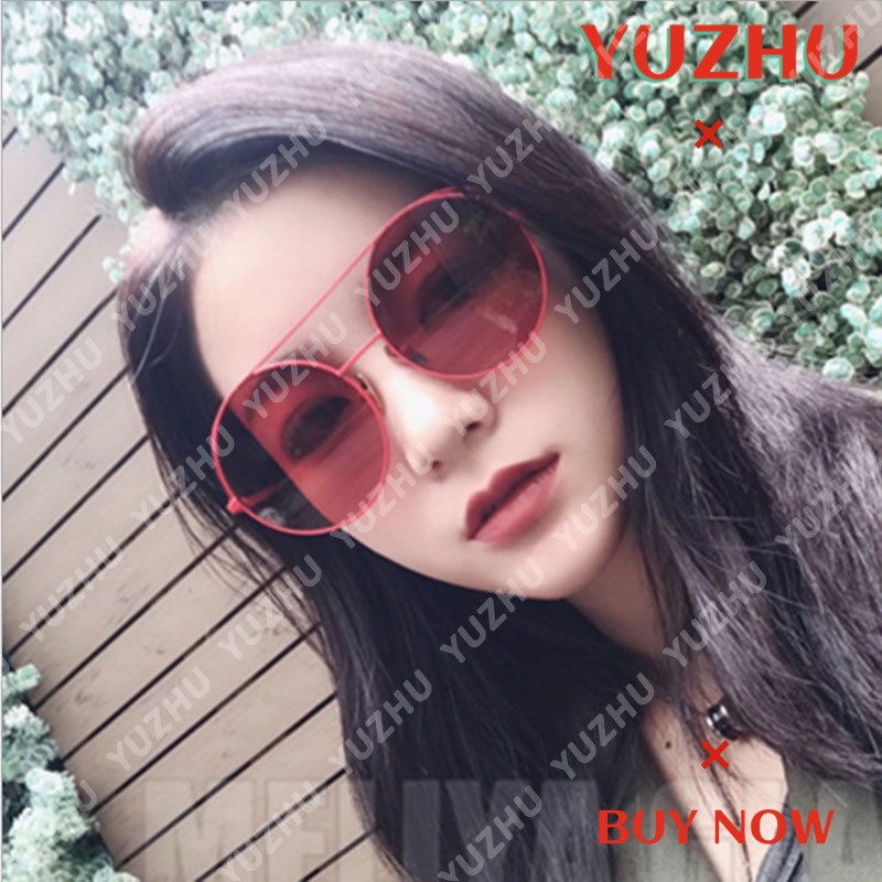 (YUZHU) COD Korean Design Bulat Metal  Candy Color Kacamata Hitam Wanita/Pria Retro Sunglasses Women/Men