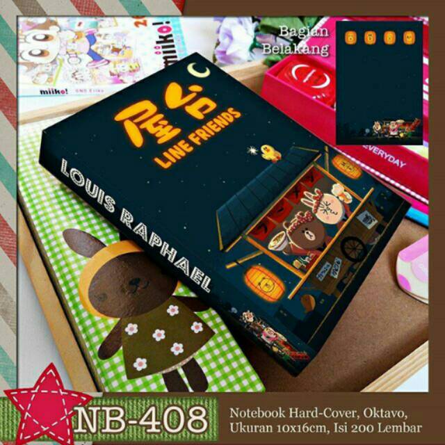 

Notebook A6 Cony Brown Line Friends buku tulis unik murah lucu FREE TAMBAH NAMA