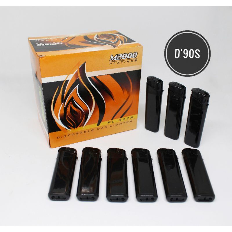 Jual Korek Api Magnet M2000 Hitam Polos isi 50 pcs | Shopee Indonesia