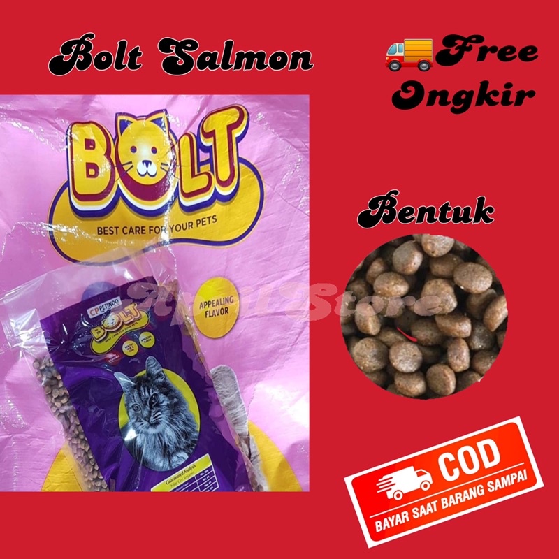 Makanan Kucing 1kg Bolt Cat Food Bolt Repack 1Kg / Bolt Cat Food 1Kg