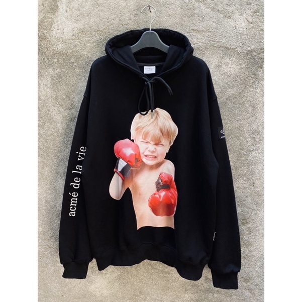 Acmé De La Vie ADLV Baby Face Boxing Long-Slevee PullOver Hoodie