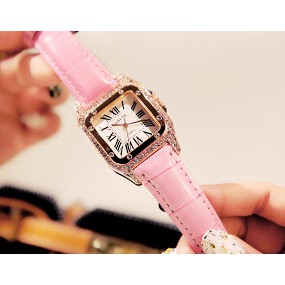 LDS J007 JAM TANGAN PETAK DIAMOND FASHION WANITA JAM IMPORT BATAM MURAH JAM IMPORT KEKINIAN