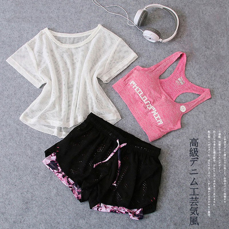 INDORETAIL | Olahraga & Outdoor | Gym & Fitness | Alat Fitness Olahraga 3 Buah Yoga Set Wanita Gym