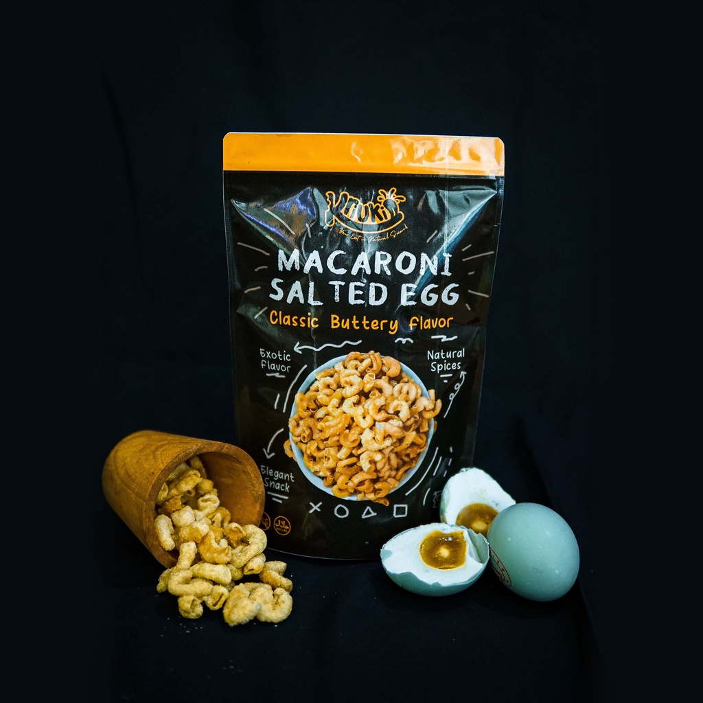 

Makaroni Salted Egg Tanpa MSG 120 gram - Kriukin