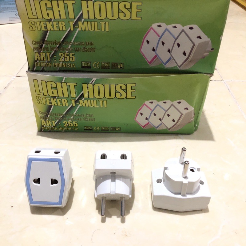 COLOKAN 3 LOBANG SERBAGUNA / T MULTI 3 COLOKAN / T MULTI LIGHT HOUSE / COLOKAN SERBAGUNA MUTIFUNGSI