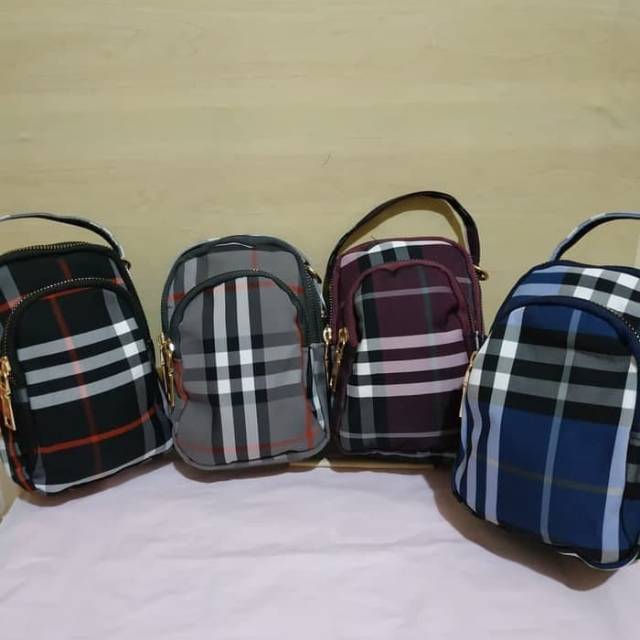 Tas chibao motif blueberry 2in1 import jinjing selempang CB8182